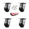 Service Caster 4 Inch Glass Filled Nylon Caster Set with Roller Bearings and Swivel Locks SCC SCC-35S420-GFNR-BSL-4 - alternate 2
